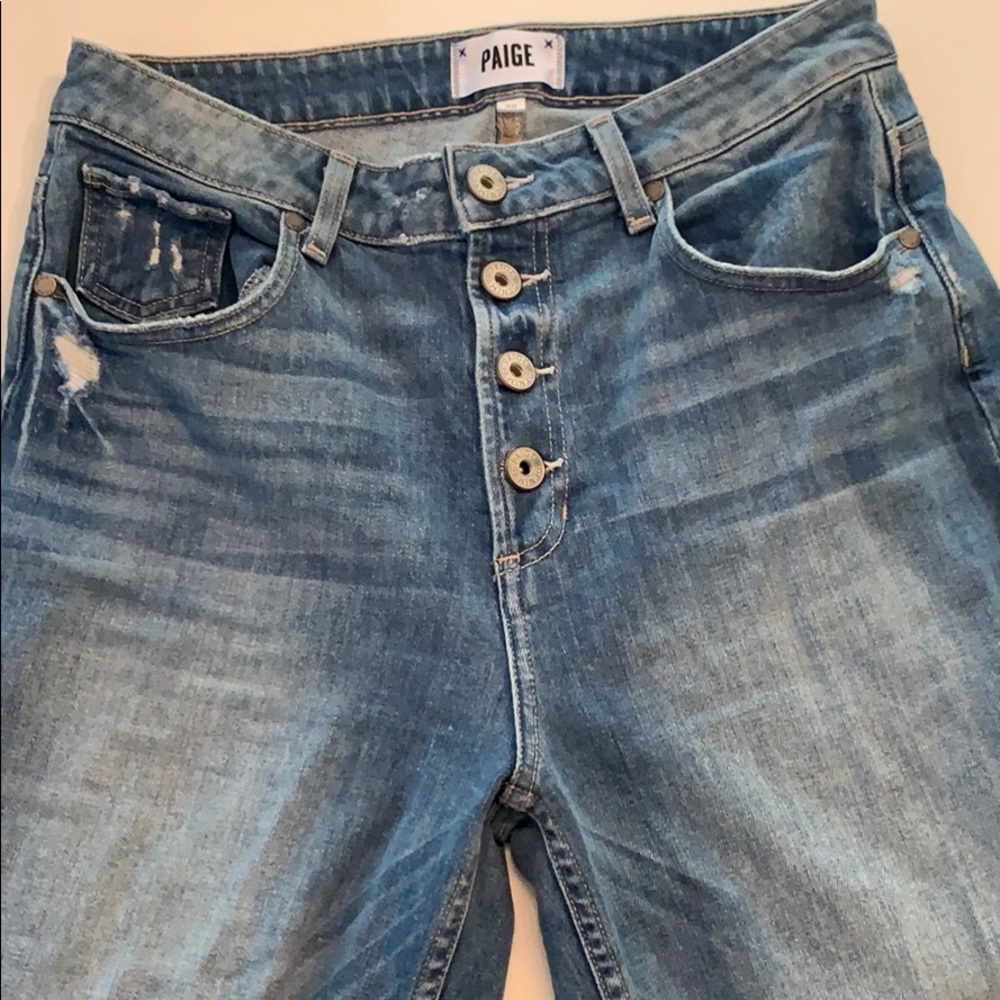 Paige straight leg with frayed hem